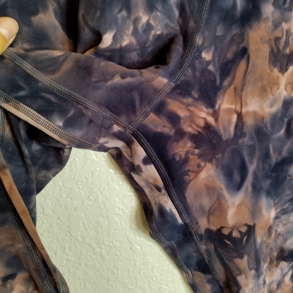 Lululemon Align Crop 21" Diamond Dye Graphite Grey Pink Pastel Sz 20 - Picture 4 of 8